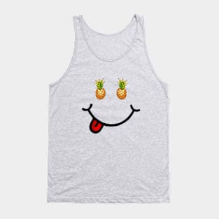 Pineapple & Smile (in the shape of a face) Tank Top